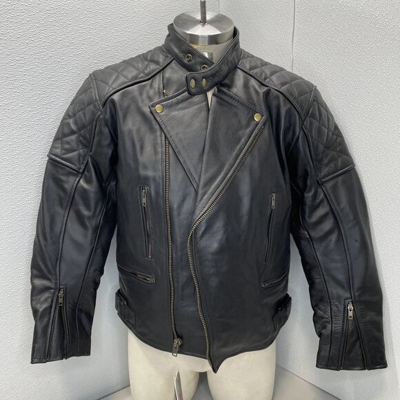 Born To Race Men's Leather Motorcycle Jacket • Size XL • Black - Picture 1 of 9